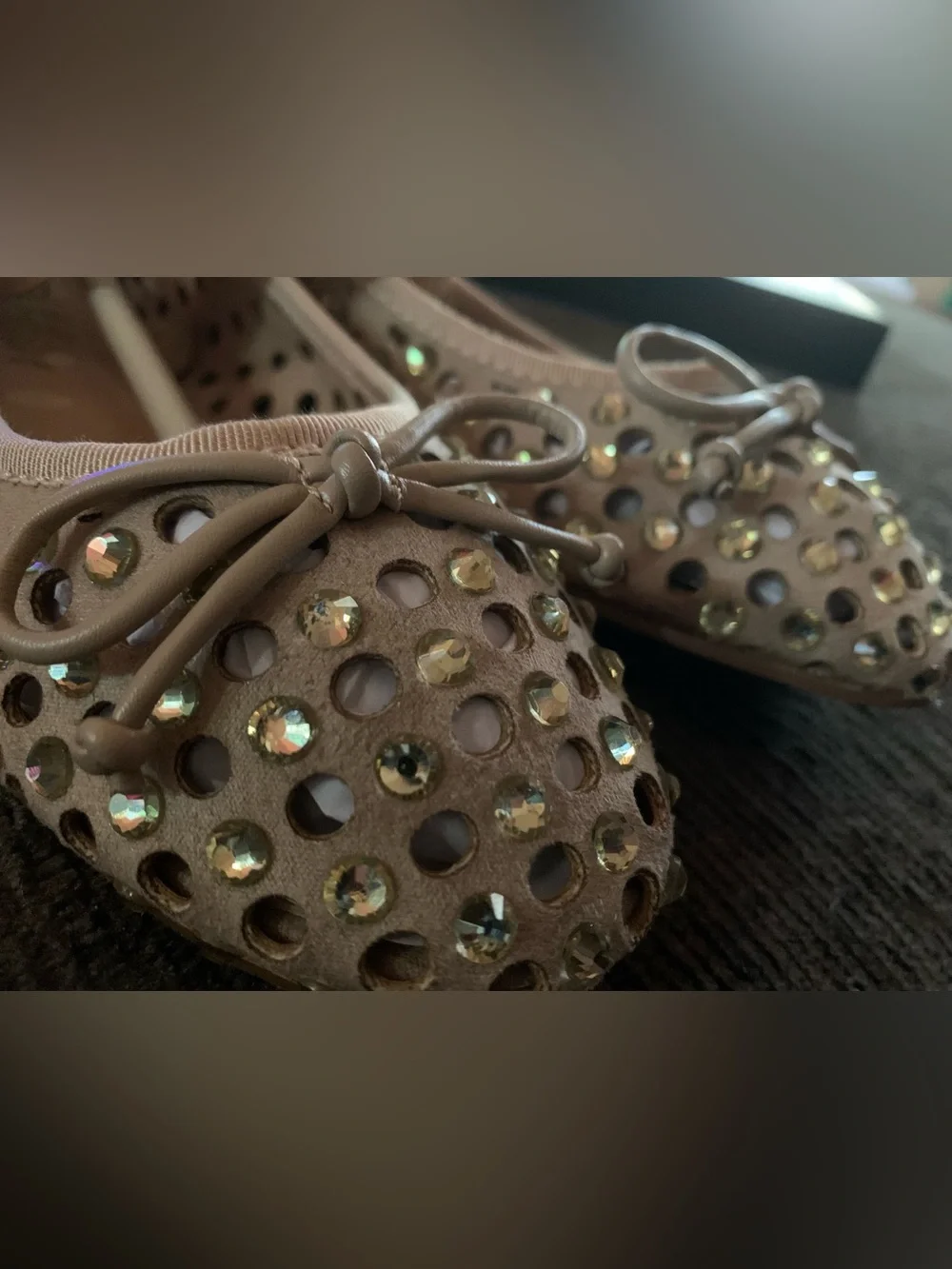 Cape Robbin Lauralee rhinestone bow ballet flats